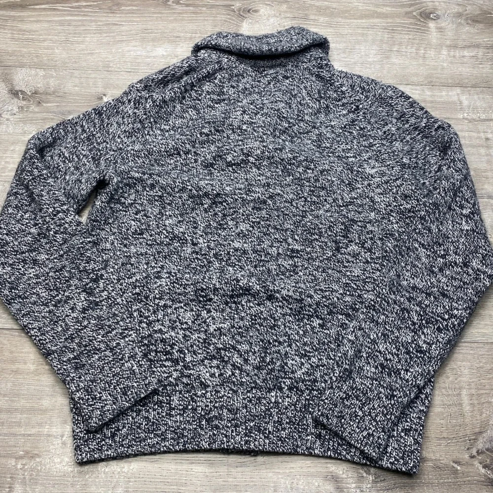 Banana Republic Cardigan Mens‎ S Navy Marled Shawl Collar Button Up Sweater